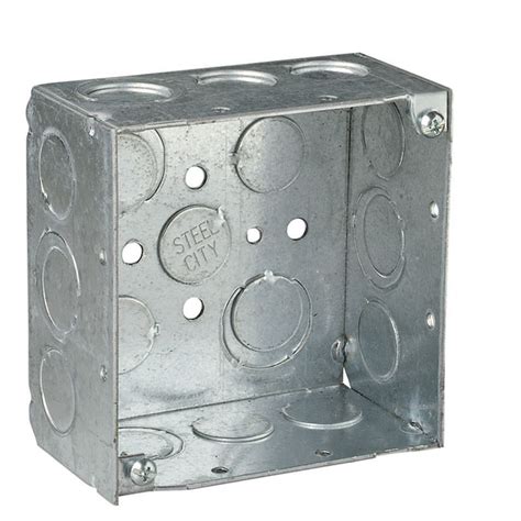 metal outlet receptacle box|4 square metal electrical box.